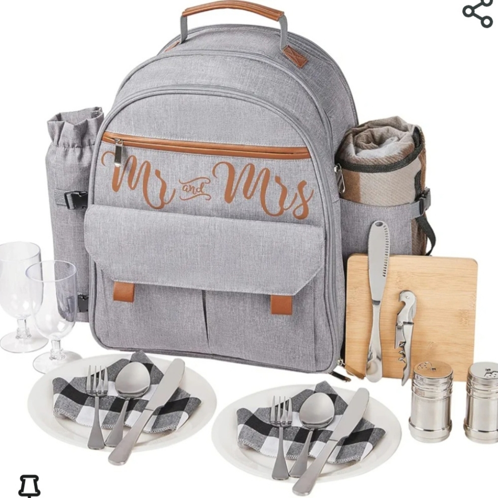 Mr and Mrs picnic bag